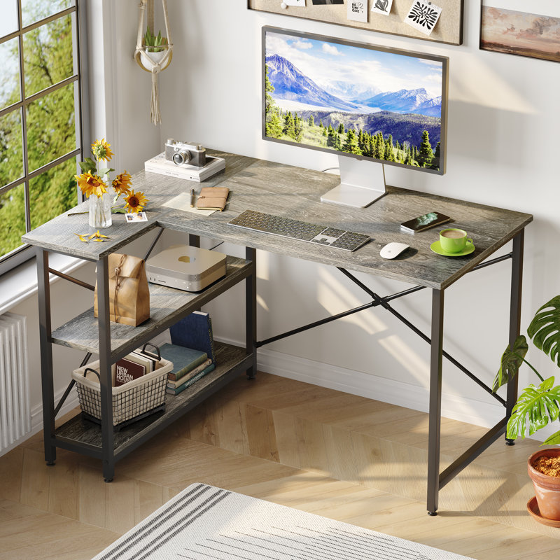 17 Stories Fortunato Reversible LShape Desk & Reviews Wayfair